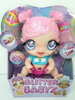 Glitter BABYZ Dreamia Stardust Baby Doll with 3 Magical Color Changes Pink